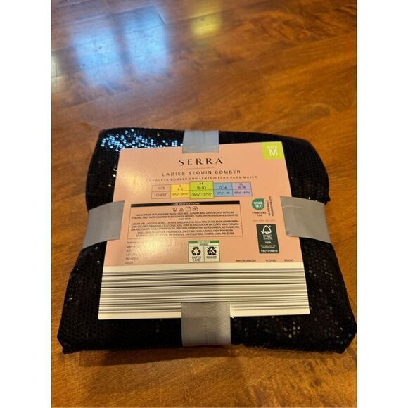 New Woman’s Serra Ladies sequin bomber jacket size medium - Picture 4 of 4